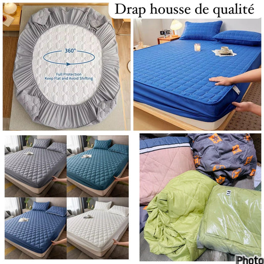 Drap-housse de luxe – Antiglisse, doux et résistant